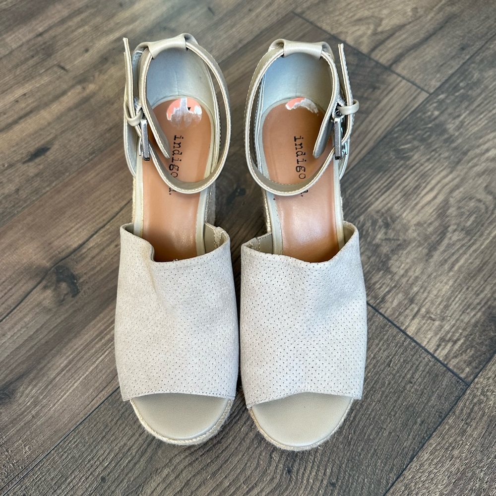 indigo rd. Women’s Beige Wedge Sandals